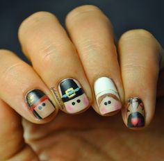 Thanksgiving nails - Google Search Holiday Nails Thanksgiving, Holiday Nails Winter, Thanksgiving Nail, Nails Silver, November Nails, Fall Manicure