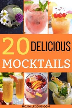 20 Best non alcoholic summer drinks -Looking for a delicious #mocktailrecipe ? Try these tasty drinks with all the flavors, but without the booze. You will love these alcohol free summer drinks. #mocktails #mocktail #summerdrinks #nobooze #alcoholfreedrinks #partydrinks Alcoholic Summer Drinks, Frozen Peach Bellini, Watermelon Mojito