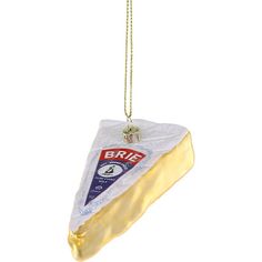 a piece of bread ornament hanging from a chain