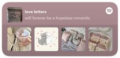 there are pictures of love letters on this page, and the words will forever be a happless romantic