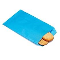 two cookies in a blue paper bag