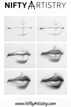 the steps to draw lips in different ways