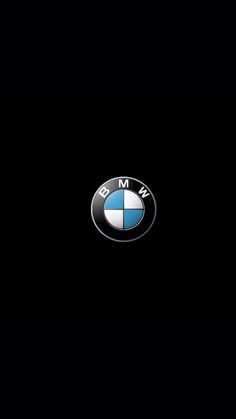 the bmw logo on a black background