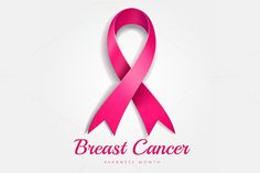 Breast cancer awareness pink ribbon by Nikelser on Creative Market Pink Ribbon, Hello Everyone, Creative Market, White Background, Vector Illustration, Ribbon, Mesh, Pink