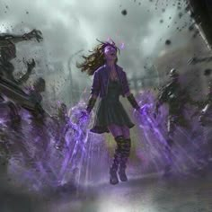 Violet Powers, Power Visuals, Purple Magic, Purple Witch, Dr Marvel, Dark Purple Aesthetic