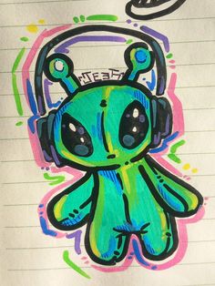 i need this little ikea alien plushie so much ILY ACRYLIC MARKERS Ikea Alien Drawing, Acrylic Marker Drawings, Alien Doodle, Ikea Alien, Acrylic Markers, Cute Doodles Drawings, Doodle Drawings, Cute Doodles