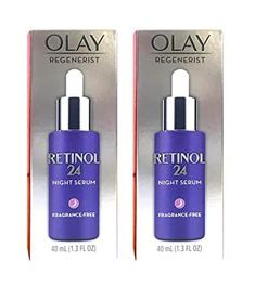 (Pack of 2) ΟΙay Regenerist RETINOL 24 Night SERUM Fragrance Free, 1.3 Fl Oz (40 mL) EACH Cucumber On Eyes, Hyaluronic Acid Moisturizer, Retinol Eye Cream, Wrinkle Repair, Wrinkle Serum, Serum Cream, Olay Regenerist, Night Serum, Anti Aging Ingredients