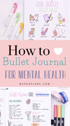 Bullet Journal For Mental Health, Journal For Mental Health, Bullet Journal Mental Health, How To Bullet Journal, Bullet Journal Work, Bullet Journal Page, Bullet Journal For Beginners, Bullet Journal Ideas Templates, Creating A Bullet Journal