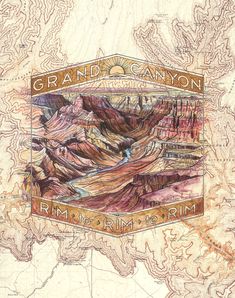 the grand canyon map is shown in this drawing