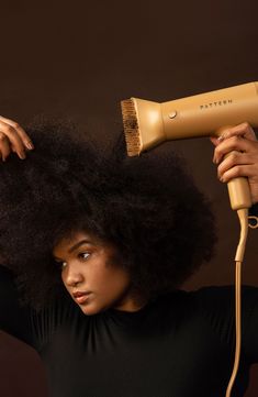 What it is: A high-performance, curl-conscious blow dryer that includes four attachments to help shape, stretch, smooth and define.Who it's for: Ideal for curly, coily and tight hair textures.What it does: The high-performing Blow Dryer is designed for curly, coily and tight-textured hair. This hot tool includes a powerful AC motor to reduce dry time and an ion generator to smooth the cuticle. It also includes a Diffuser, Brush, Wide Tooth Comb and Concentrator Nozzle attachment.Set includes:- B Set Curls, Blow Dryer Diffuser, Pattern Beauty, Hair Textures, Wide Tooth Comb, Hot Tools, Blow Dryer, Styling Tools, Hair Dryer