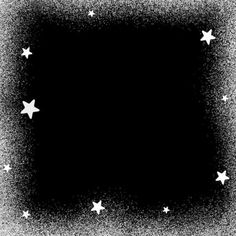 a black and white photo with stars in the middle, on top of a dark background