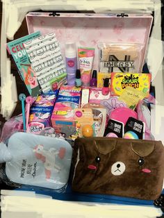 an open suitcase filled with lots of different types of items and things to put in it