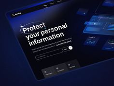 an image of a website screen with the words protect your personal information