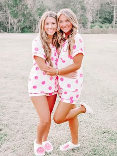 Smiley Dreams Pink Preppy Pajama Set | Sassy Shortcake Casual Pink Bedtime Sets, Playful Pink Lounge Set, Cute Spring Sleepwear For Lounging, Cute Sleepwear For Spring Pajama Party, Playful Relaxed Fit Pajama Shorts For Sleepover, Pink Relaxed Fit Pajama Party Set, Pink Relaxed Fit Set For Pajama Party, Cute Pink Loungewear Sets, Pink Summer Sleepwear For Overnight