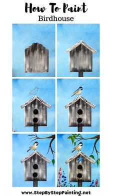 how to paint birdhouse step by step instructions