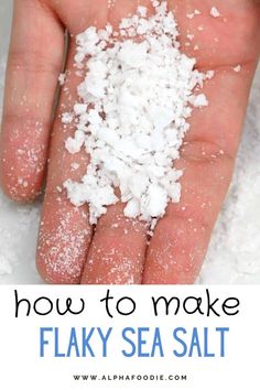 how to make flaky sea salt in the palm of someone's hand