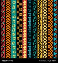 a set of different colored lines and designs