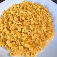 macaroni and cheese on a white plate