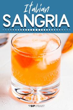 an orange drink in a glass with the caption, it's mexican sangria