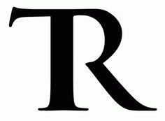 the letter r in black and white