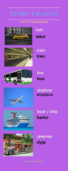 there are many different types of transportation on this page