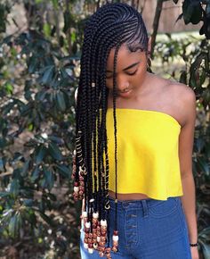 pinterest | infinitixk ✨ Braids To The Side, Color Correction Hair, French Braid Ponytail, African Hair Braiding Styles, Haircut Designs, Long Hair Color, Ombré Hair, Cornrow Hairstyles, Cornrows Braids