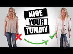 10 Must Know Style Tips to Hide a Tummy *WITHOUT Shapewear* (Dressing Over 40/Over 50) - YouTube Dressing Over 40, Apple Shape Fashion, Apple Shape Outfits, Busbee Style, Sheer Black Shirt, Flatten Tummy, Shapewear Dress, Flattering Outfits, Fashion For Women Over 40