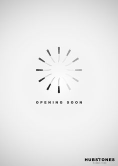 the words opening soon written in black and white on a light gray background with arrows