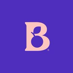 the letter b with leaves on it