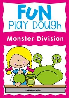 the fun play dough monster division game is available for children to play on their own