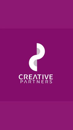 the logo for creative partners is shown on a purple background with a white letter s