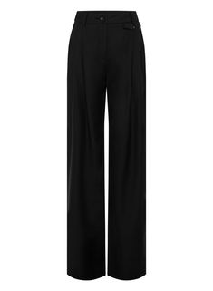 Black Suit Pants, Wide Leg Dress Pants Outfit, Dress Pants Outfits, Business Pants, Wide Leg Dress Pants, Black Slacks, Soft Tailoring, Black Business, Black Trousers