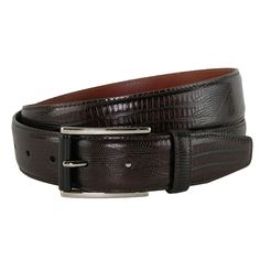 This stunning belt is made by hand in the USA and features gorgeous hand stained Italian Calfskin embossed with Tejus Lizard skin. It has a stitched feather edge with matching single keeper and features 100% Natural Vegetable Dyed Leather lining. The solid brass nickel plated chrome buckle has a genuine stag horn roller. It is a great work attire accessory and also great for a night out on the town. For the best fit, please take your pant size and go up one (if you wear a size 34 or 35, order a Lizard Skin, Lizard Print, Boot Jewelry, Winter Sneakers, Dress Belt, Toddler Boy Shoes, Fashion Night, Mens Skin Care, Turin