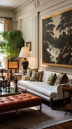 Southern Interior Design Old Money Living Room, Ralph Lauren Home Living Room, Southern Living Rooms, Southern Interior, Living Room Decor Ideas, Traditional Living, Traditional Living Room