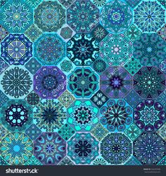 an abstract blue and purple background with many circular designs on it stock photo - 9597