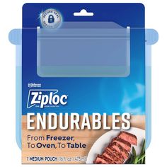 ziploc endurables from freezer to oven to table - medium pouch