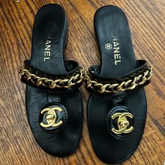 Authentic Chanel Cc Turn Lock Sandals In Great Condition Size 37 Us 6 No Box Or Dust Bag Chanel Slides Sandals, Chanel Puffy Sandals, Chanel Thong Sandals, Chanel Tweed Sandals, Chanel Quilted Sandals, Shoes Chanel, Chanel Shoes, Women's Shoes Sandals, Limited Time