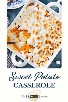 This Southern sweet potato casserole with marshmallows is a classic side dish that makes an appearance on just about every holiday table! Sweetened with a touch of brown sugar, the creamy mashed potatoes are topped with crunchy pecans and fluffy marshmallows for an easy and convenient make ahead recipe.