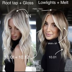 Transition From Platinum Blonde To Natural, Super Blonde With Dimension, Level 4 Blonde Balayage, Lowlights With Blonde Around Face, Root Melt Balayage Blonde, Root Tapped Blonde, Blonde Hair With Dark Roots And Lowlights, From Platinum To Dark Blonde, Balayage Vs Root Smudge