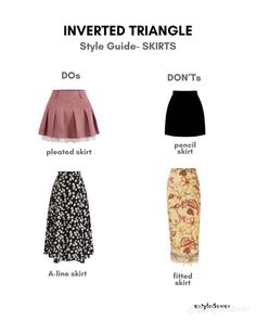 Inverted Triangle Skirts, Inverted Triangle Workout, Inverted Triangle Winter Outfits, Clothes For Inverted Triangle Shape, Top Hourglass Body Shape Outfits, Inverted Triangle Outfits Ideas, Inverted Triangle Outfits Aesthetic