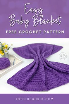 the easy baby blanket is free crochet pattern