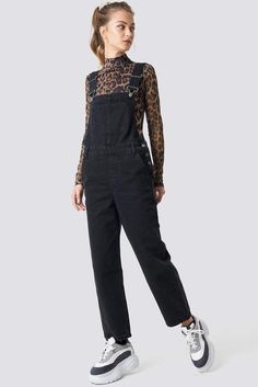 Camille Botten X Na Kd Loose Fit Denim Dungaree Washed Black Dungarees Outfit Women, Loose Fit Denim, Sparkly Party Dress, Denim Dungaree