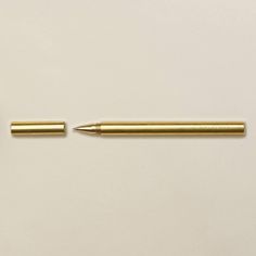 The Lab Pen - Modern and Minimalist Brass Pen - Black Rollerball Ink - Goldleaf Fancy Pens, Quill Pen, Pretty Pens, Gold Pen, Pen Design, Metal Pen, Best Pens, Chic Gifts, Pens And Pencils