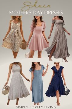 Mother's Day Dresses from Shein | Blue dresses for boy moms | Pink Dresses for Girl Moms | Floral Dresses | Spring Dresses | Day Dresses Spring Floral Print Mauve Dress, Girl Mom, Flowy Dress, Diy Style, Casual Fall, Spring Dresses, Lifestyle Blogger