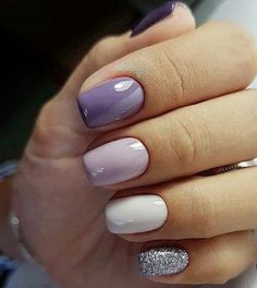 Purple Shellac Nails, Ongles Gel Violet, Violet Nails, Pretty Nail Colors, Squoval Nails, Super Nails, Manicure Nails, Shellac Nails, Pretty Nail Art