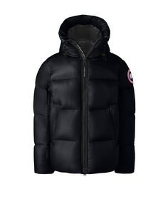 This is the Canada Goose hooded jacket you’ll reach for all Spring long: As a warm layer under your rain jacket on colder, rainier mornings; with a wind shell on blustery afternoons; by itself on those summer evenings with a hint of a chill. The Crofton Hoody is a versatile, lightweight all-rounder that even packs into itself for easy portability. | Canada Goose Crofton Down Puffer Jacket Black Label | Men's Size Medium Mens Down Jacket, Tricot Fabric, Hot Sneakers, White Ducks, Water Repellent Fabric, Backpack Straps