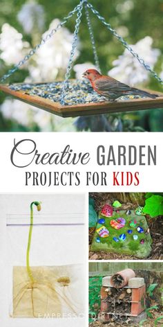 the cover of creative garden projects for kids