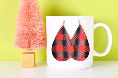 Easy Buffalo Plaid Earrings with Your Cricut - Hey, Let's Make Stuff