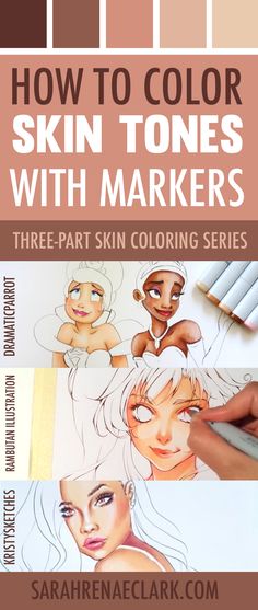 how to color skin tones with markers