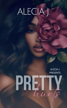 a woman with long black hair and a rose in her hand is featured on the cover of pretty hurts